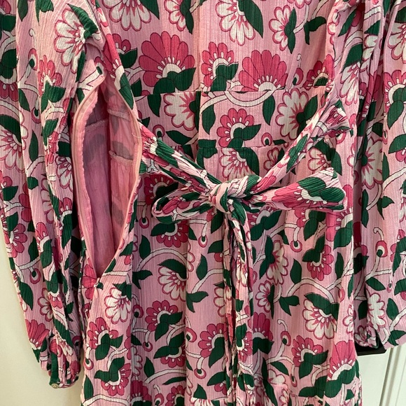 Banjanan Peony Mini Dress L Pink Long Sleeve MINT - Picture 9 of 11